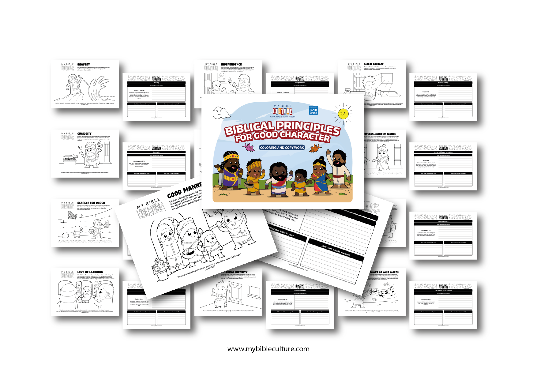 FREE SAMPLE - Biblical Principles For Good Character Activity Book (6-10)